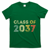 Vintage Class Of 2037 Graduation Senior 2037 T-Shirt - Green