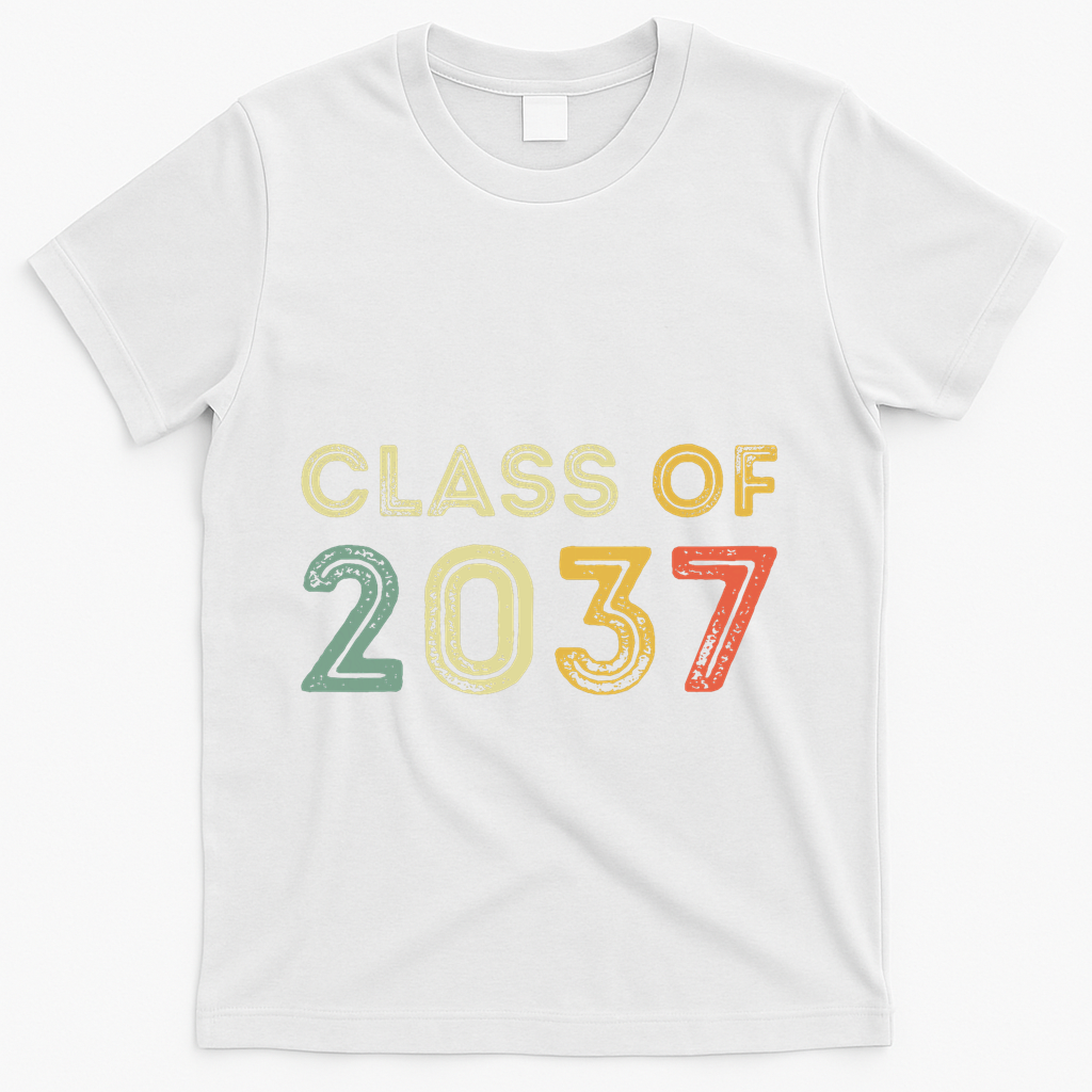 Vintage Class Of 2037 Graduation Senior 2037 T-Shirt - White