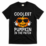 Vintage Coolest Pumpkin In The Patch Halloween Autumn Funny Gift T-Shirt - Black
