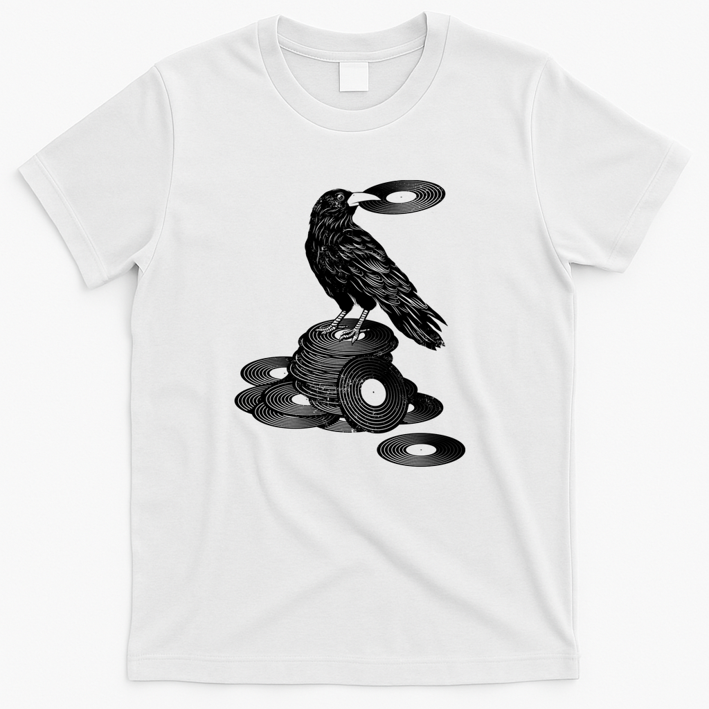 Vinyl Crow Retro Music by Tobe Fonseca - White