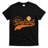 Vintage Detroit Baseball Fan T-Shirt - Black
