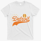 Vintage Detroit Baseball Fan T-Shirt - White