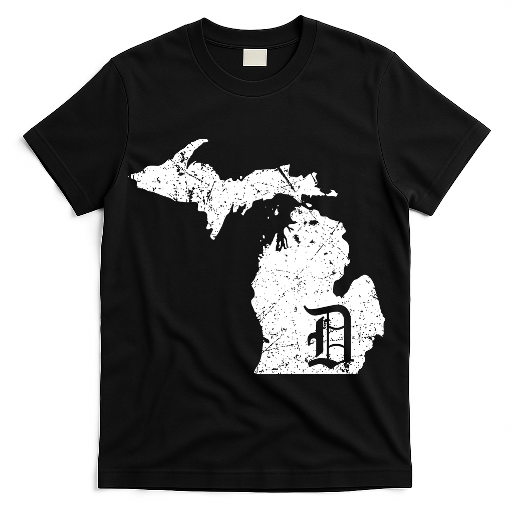 Vintage Detroit, Michigan Old English D T-Shirt