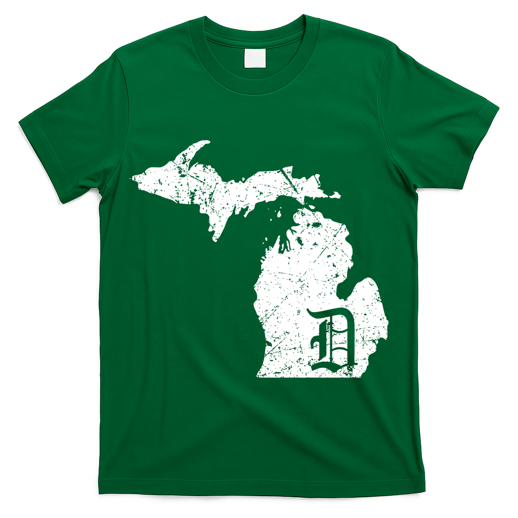 Vintage Detroit, Michigan Old English D T-Shirt
