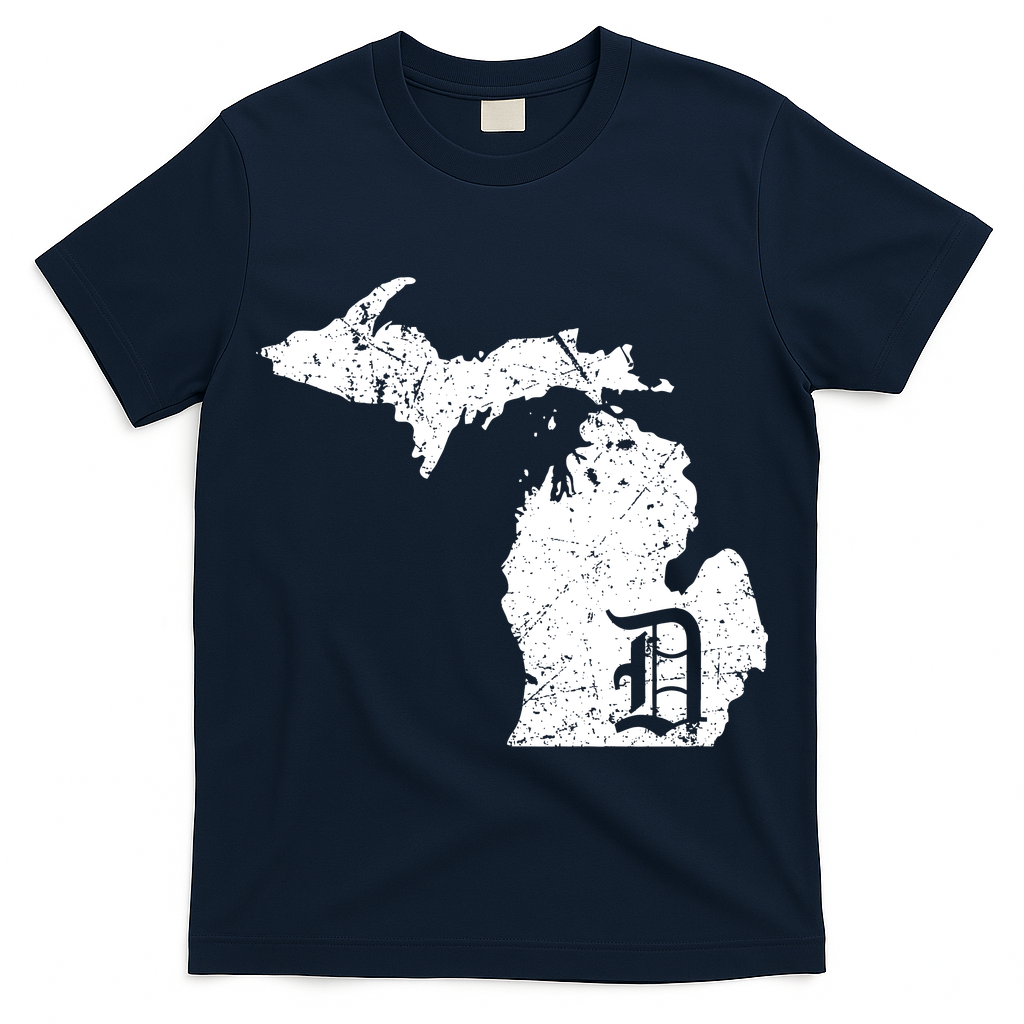 Vintage Detroit, Michigan Old English D T-Shirt