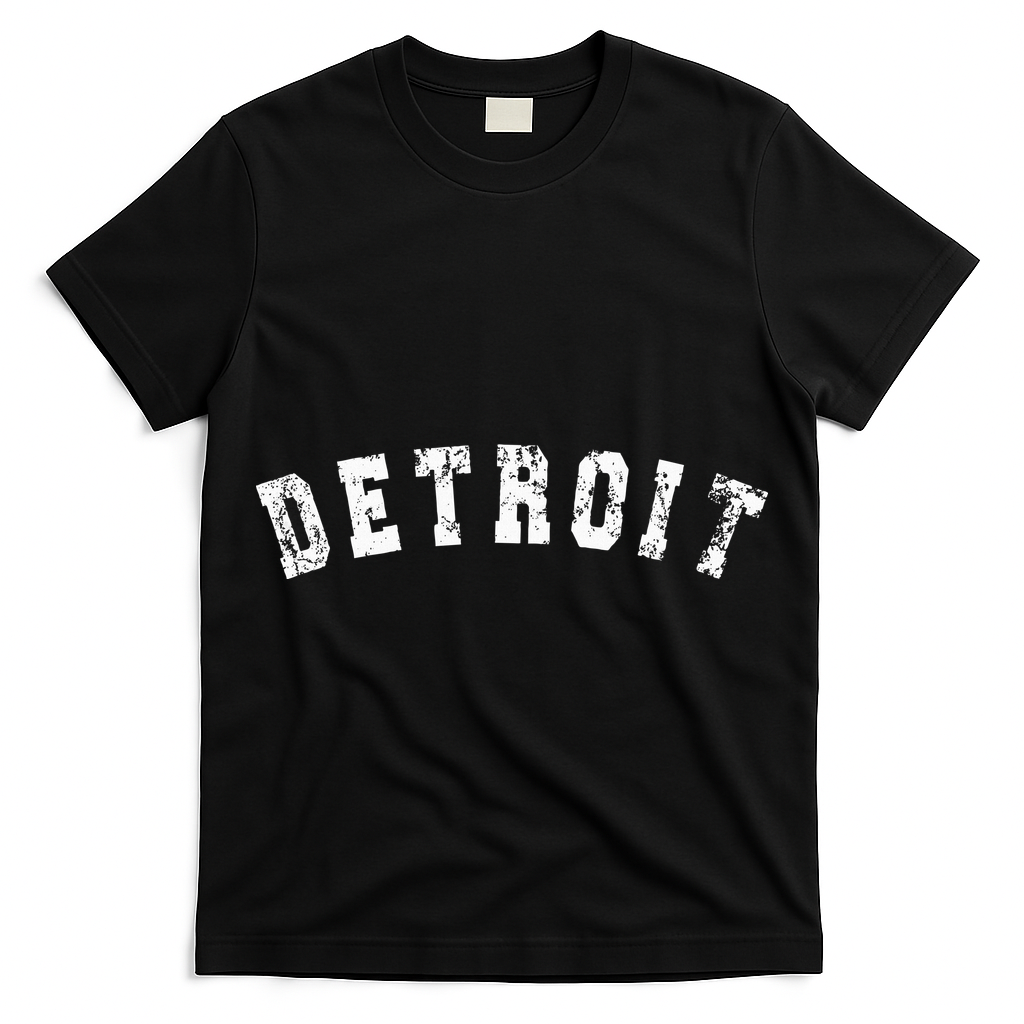 Vintage Detroit Michigan Distressed Apparel T-Shirt