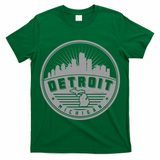 Vintage Detroit Michigan Skyline Emblem T-Shirt