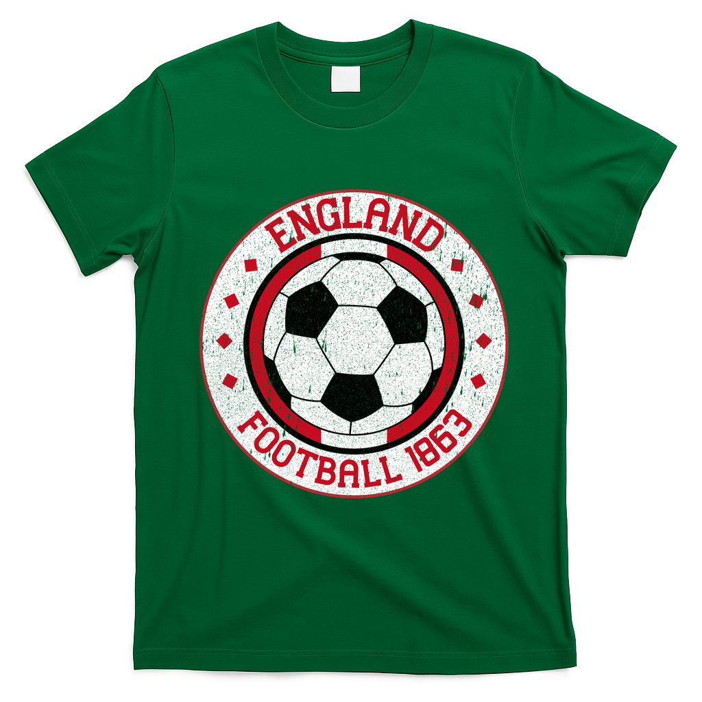 Vintage England Football 1863 Soccer Apparel T-Shirt - Irish Green