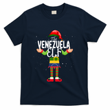 Venezuela Elf Matching Proud Patriotic Group Christmas Party Funny Gift T-Shirt - Navy