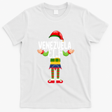 Venezuela Elf Matching Proud Patriotic Group Christmas Party Funny Gift T-Shirt - White