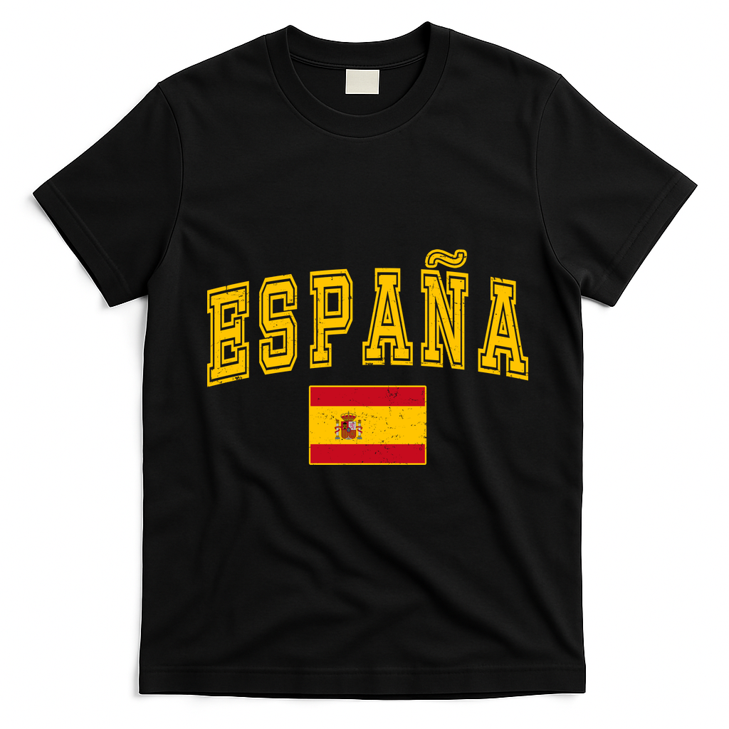 Vintage España Spanish Culture Enthusiasts T-Shirt - Black