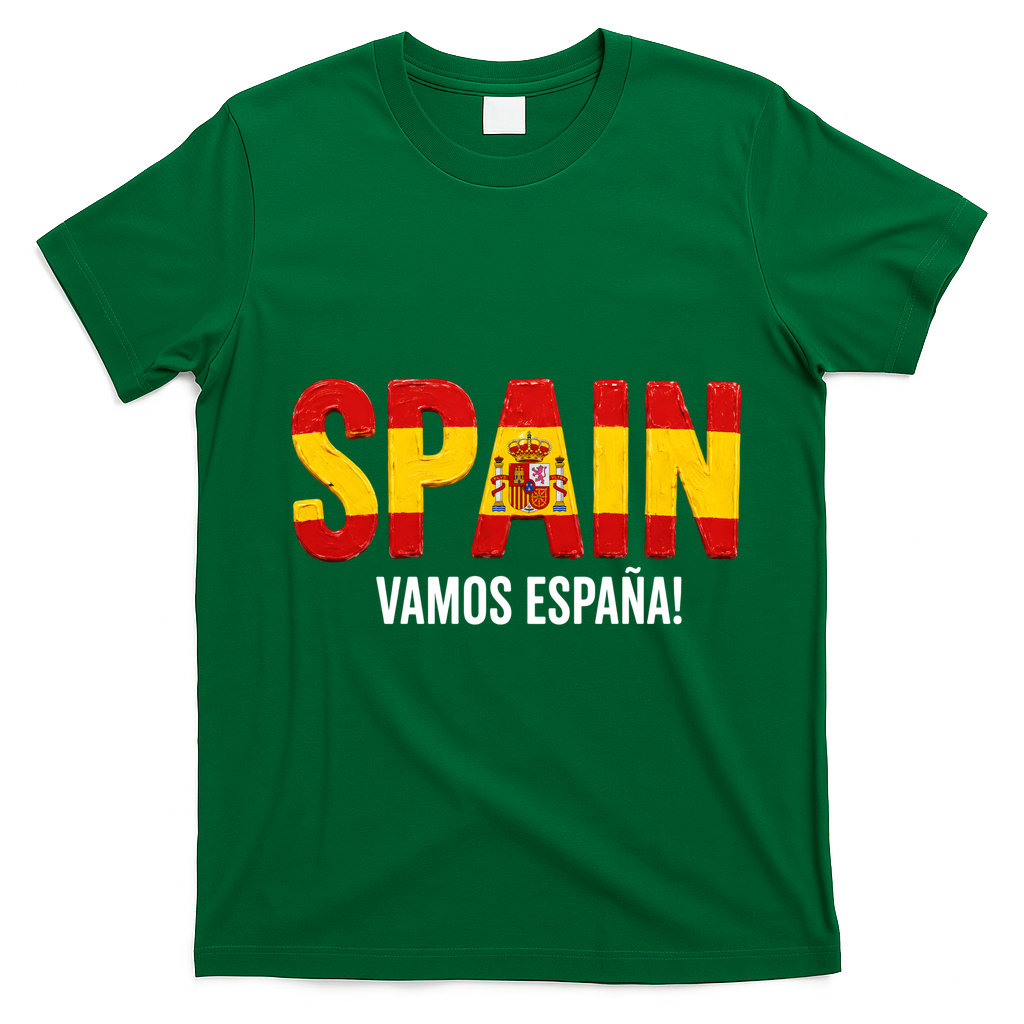 Vamos España! Spain Warm Up Soccer Espana T-Shirt - Irish Green