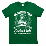 Vintage Foxtrot Delta Tango Social Club 8647 Ranger Bear T-Shirt - Green