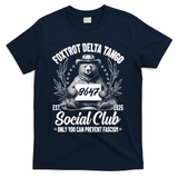 Vintage Foxtrot Delta Tango Social Club 8647 Ranger Bear T-Shirt - Navy