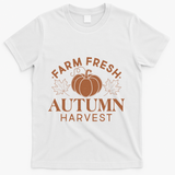 Vintage Farm Fresh Autumn Harvest T-Shirt - White