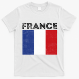 Vintage French Flag France Fan T-Shirt - White