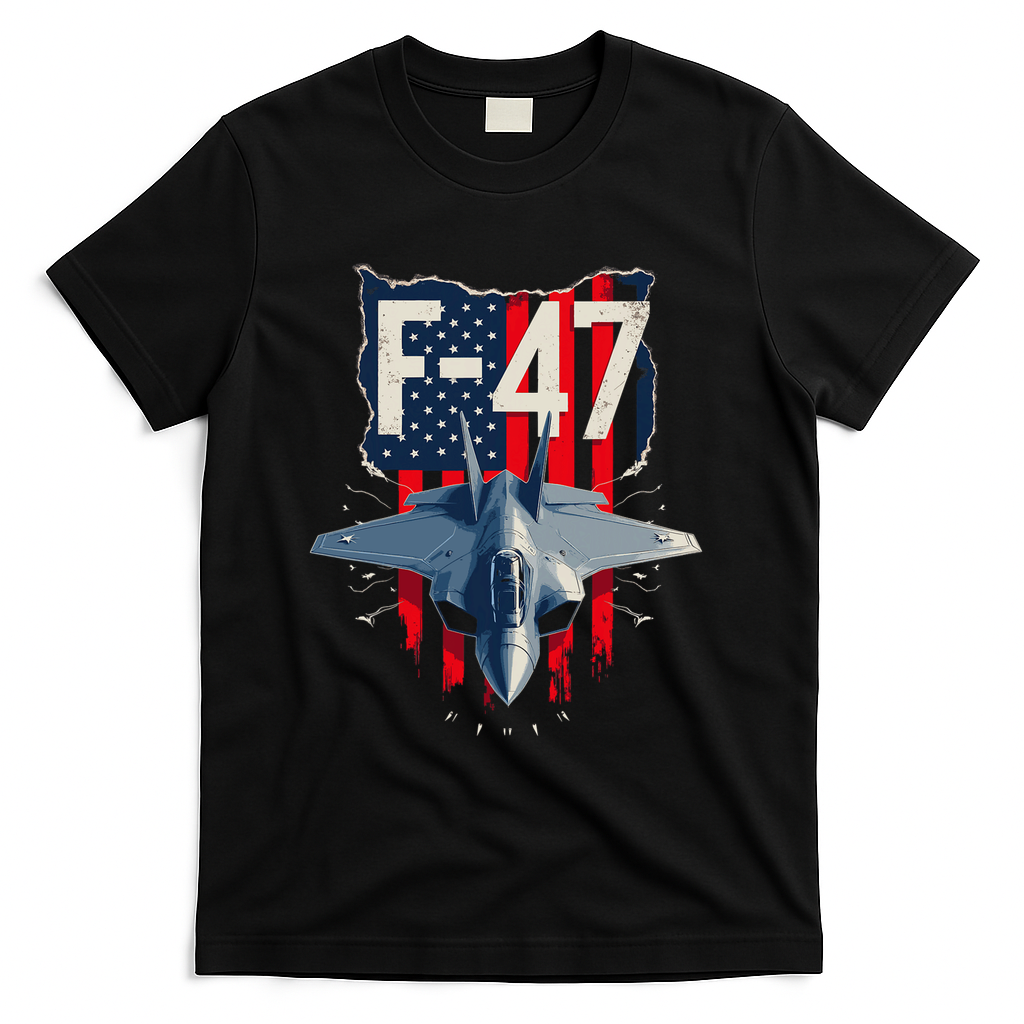 Vintage F47 Fighter Jet Trump F 47 Jet Fighter Aircraft Usa T-Shirt - Black