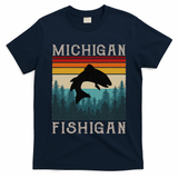Vintage Fishing Michigan Pun Michigan Fishigan T-Shirt