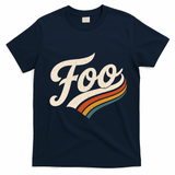 Vintage Foo Name Retro Style T-Shirt - Navy Blue