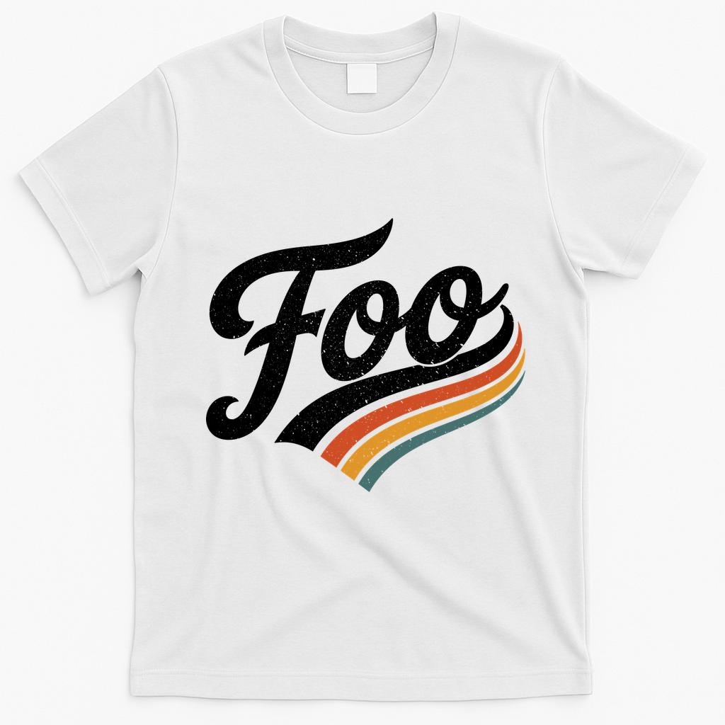 Vintage Foo Name Retro Style T-Shirt - White