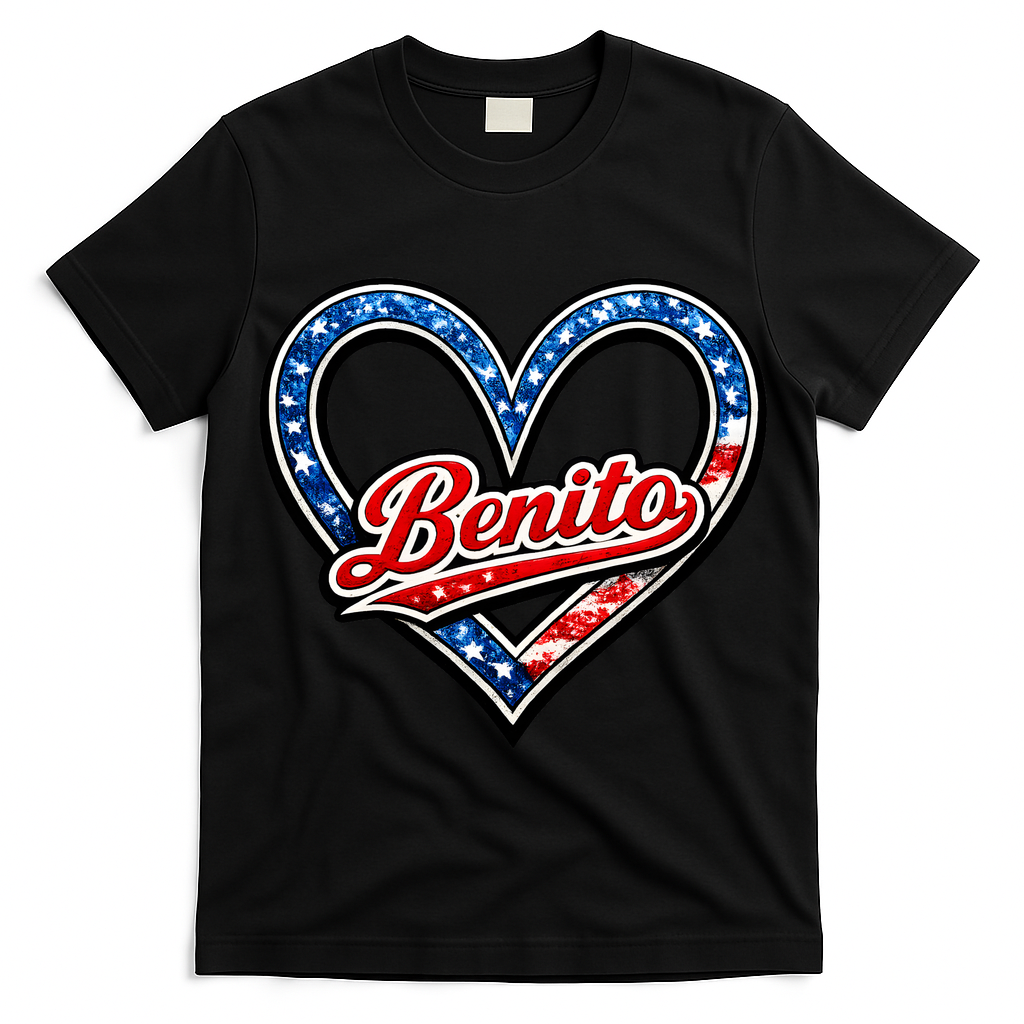 Vintage Go Benito High School Spirit Sports Fan T-Shirt