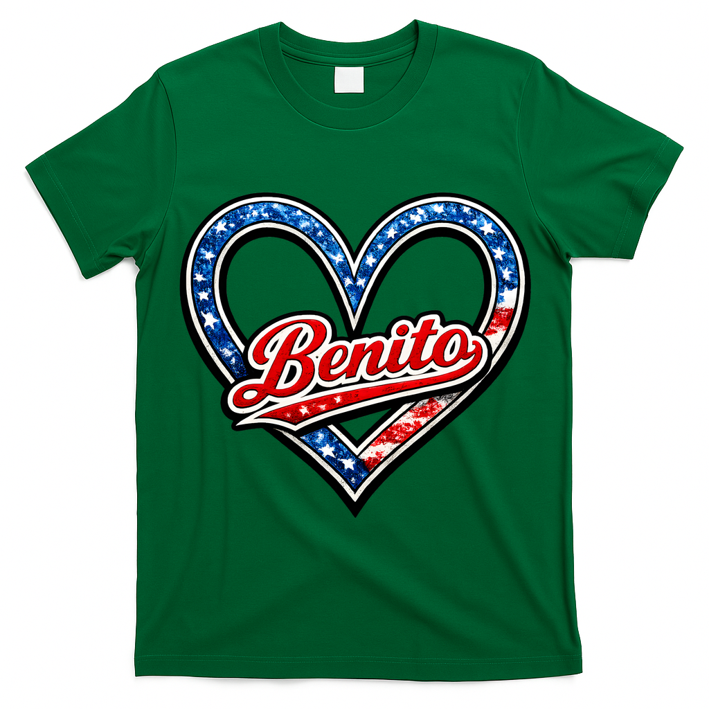 Vintage Go Benito High School Spirit Sports Fan T-Shirt