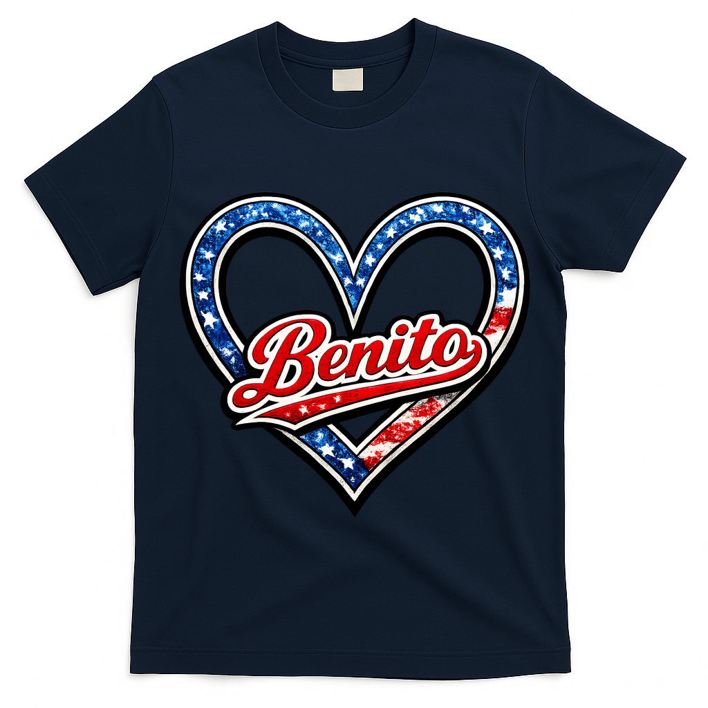 Vintage Go Benito High School Spirit Sports Fan T-Shirt