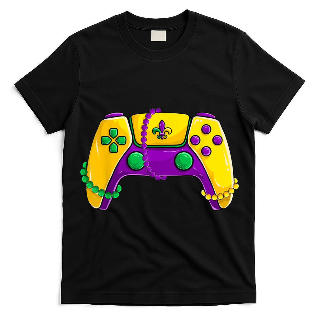 Video Game Beads Kids Mardi Gras Shirts, Gamer Boys Men T-Shirt