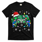 Video Game Controller Christmas Santa Hat Gamer T-Shirt