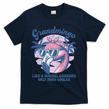 Vintage Grandmingo Flamingo Grandma Summer Vacation Women T-Shirt - Navy