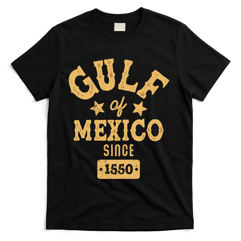 Vintage Gulf Of Mexico Since 1550 T-Shirt - Black