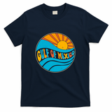 Vintage Gulf of Mexico Retro Sun Emblem T-Shirt - Navy