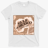 Vintage Gulf Of Mexico Since 1550 Map T-Shirt - White