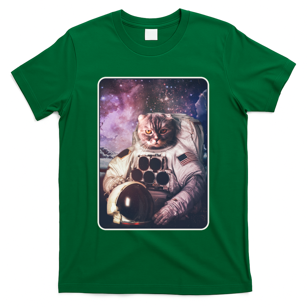 Vintage Galaxy Space Astronaut Cat T-Shirt