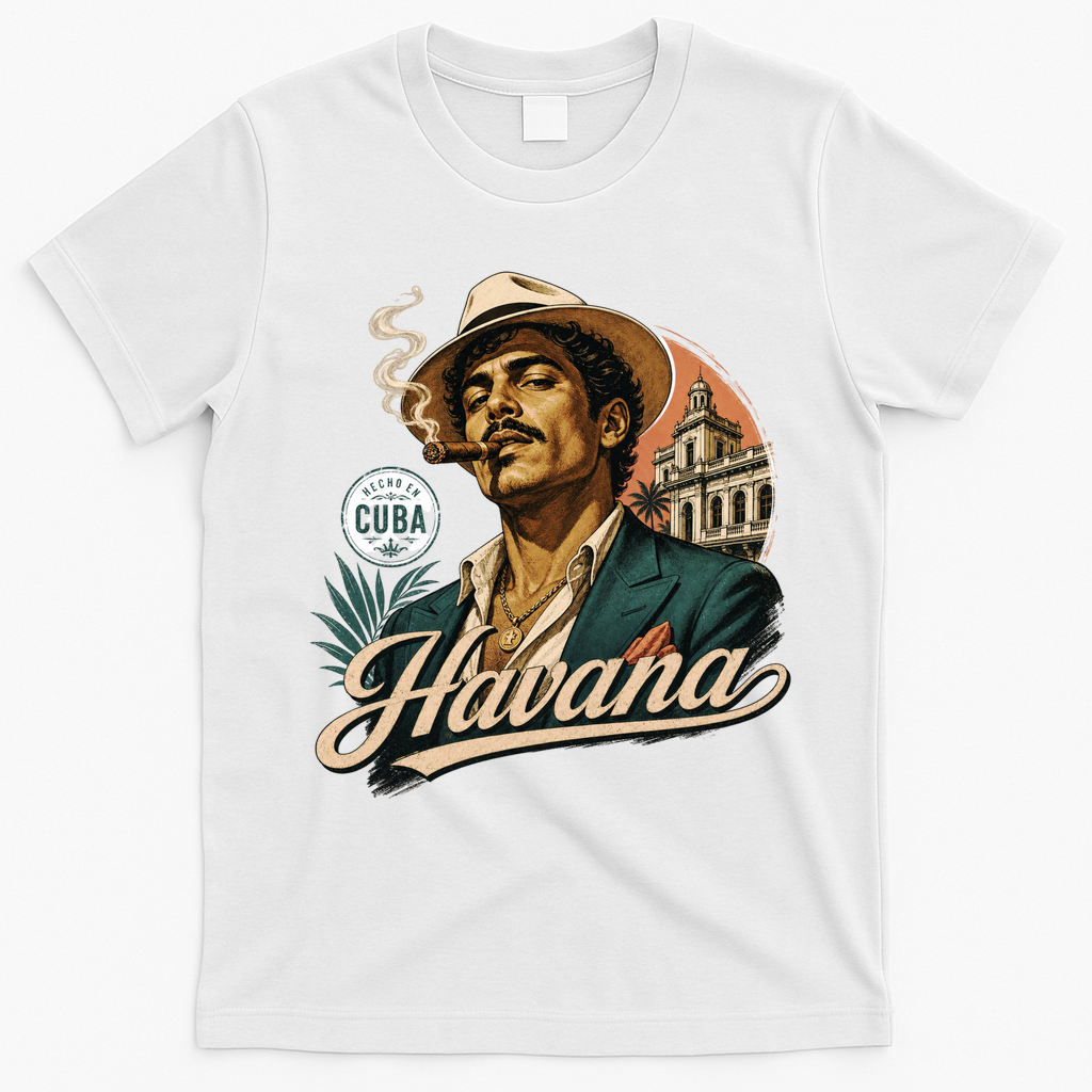 Vintage Havana Classic Cuban Culture Vibes T-Shirt - White