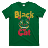 Vintage Halloween Retro Black Cat Retro Fireworks Women T-Shirt - Irish Green