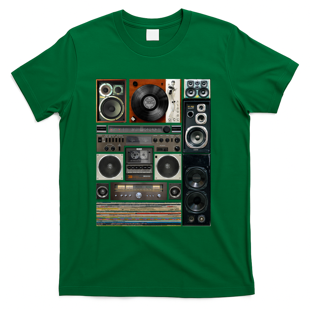 Vintage Hi-Fi Sound System - Green