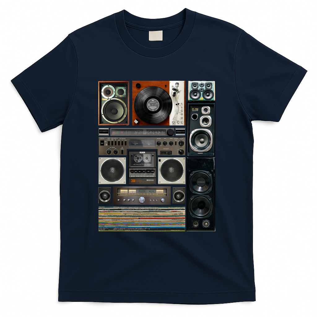 Vintage Hi-Fi Sound System - Navy