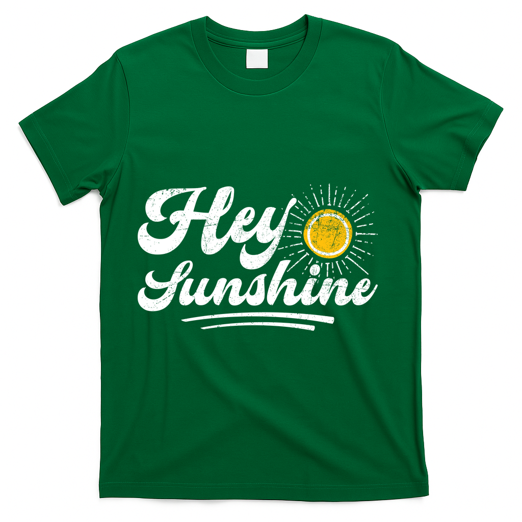 Vintage Hey Sunshine Beach Vacation Summer T-Shirt - Green