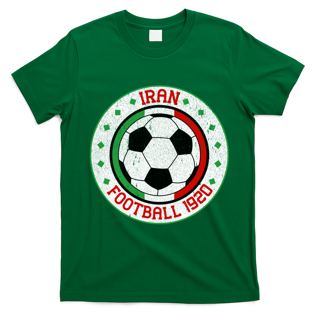 Vintage Iran Football 1920 Soccer Fan T-Shirt - Irish Green