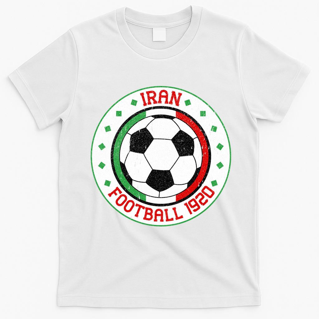 Vintage Iran Football 1920 Soccer Fan T-Shirt - White
