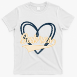 Vintage I Heart Love Sabres Retro Classic Gift T-Shirt - White