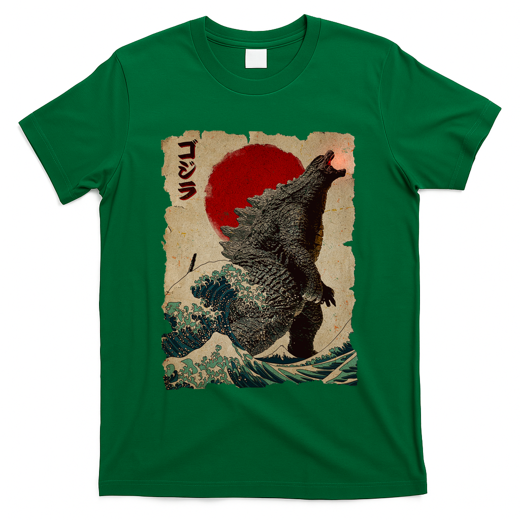 Vintage Japanese Monster Great Wave Poster T-Shirt
