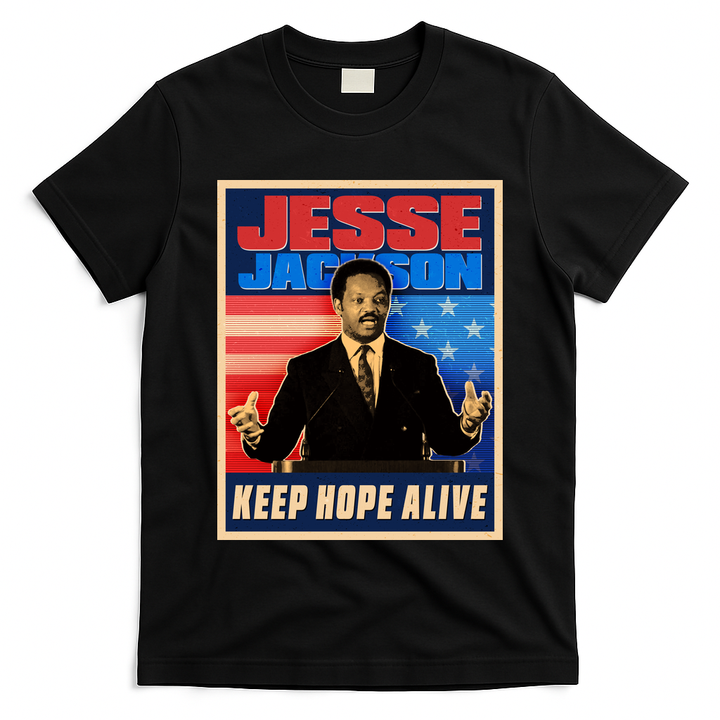 Vintage Jesse Jackson Keep Hope Alive Tribute Retro Poster T-Shirt