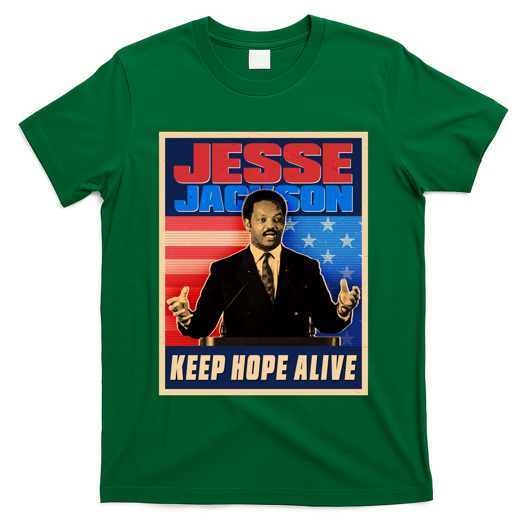 Vintage Jesse Jackson Keep Hope Alive Tribute Retro Poster T-Shirt