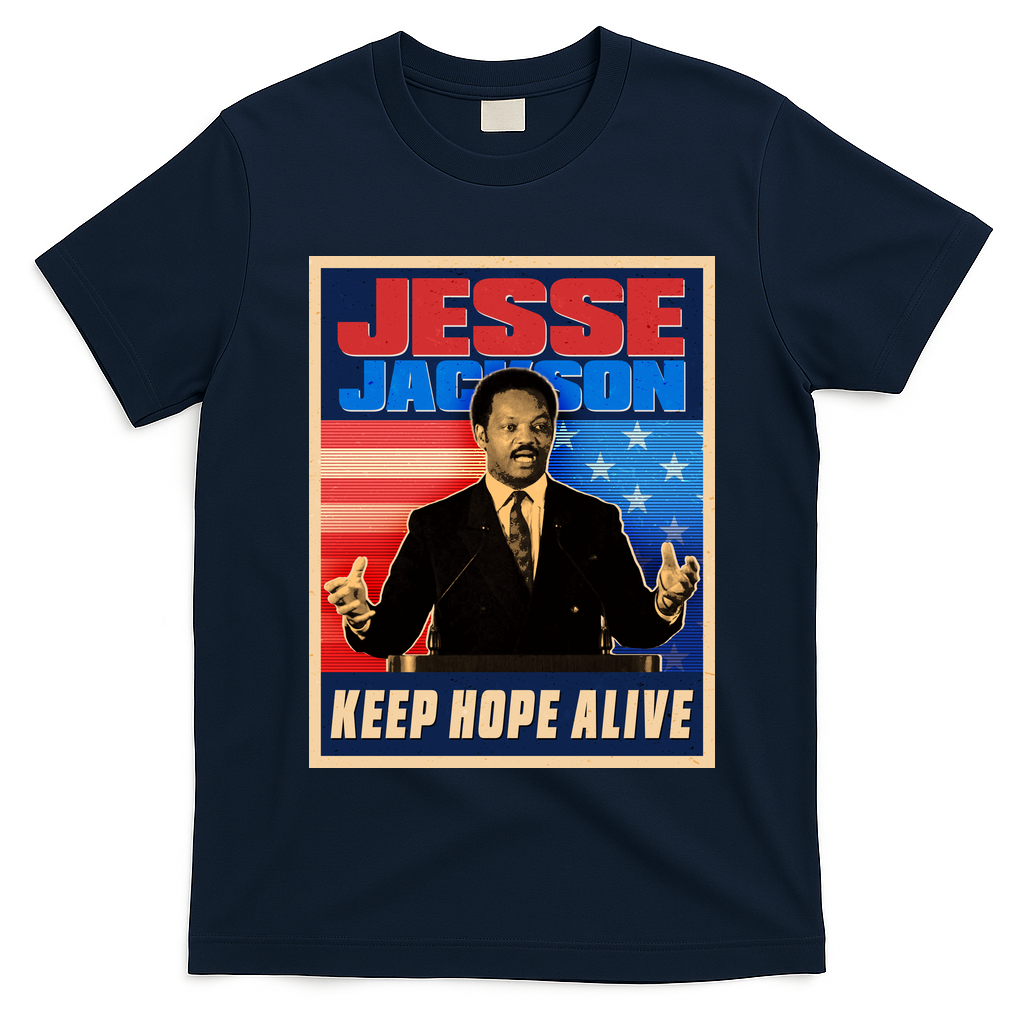 Vintage Jesse Jackson Keep Hope Alive Tribute Retro Poster T-Shirt
