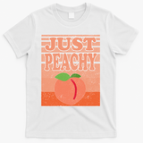Vintage Just Peachy Southern Retro Summer Georgia T-Shirt - White