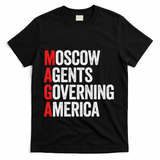 Vintage Moscow Agents Governing America Anti Trump Women T-Shirt - Black