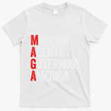 Vintage Moscow Agents Governing America Anti Trump Women T-Shirt - White