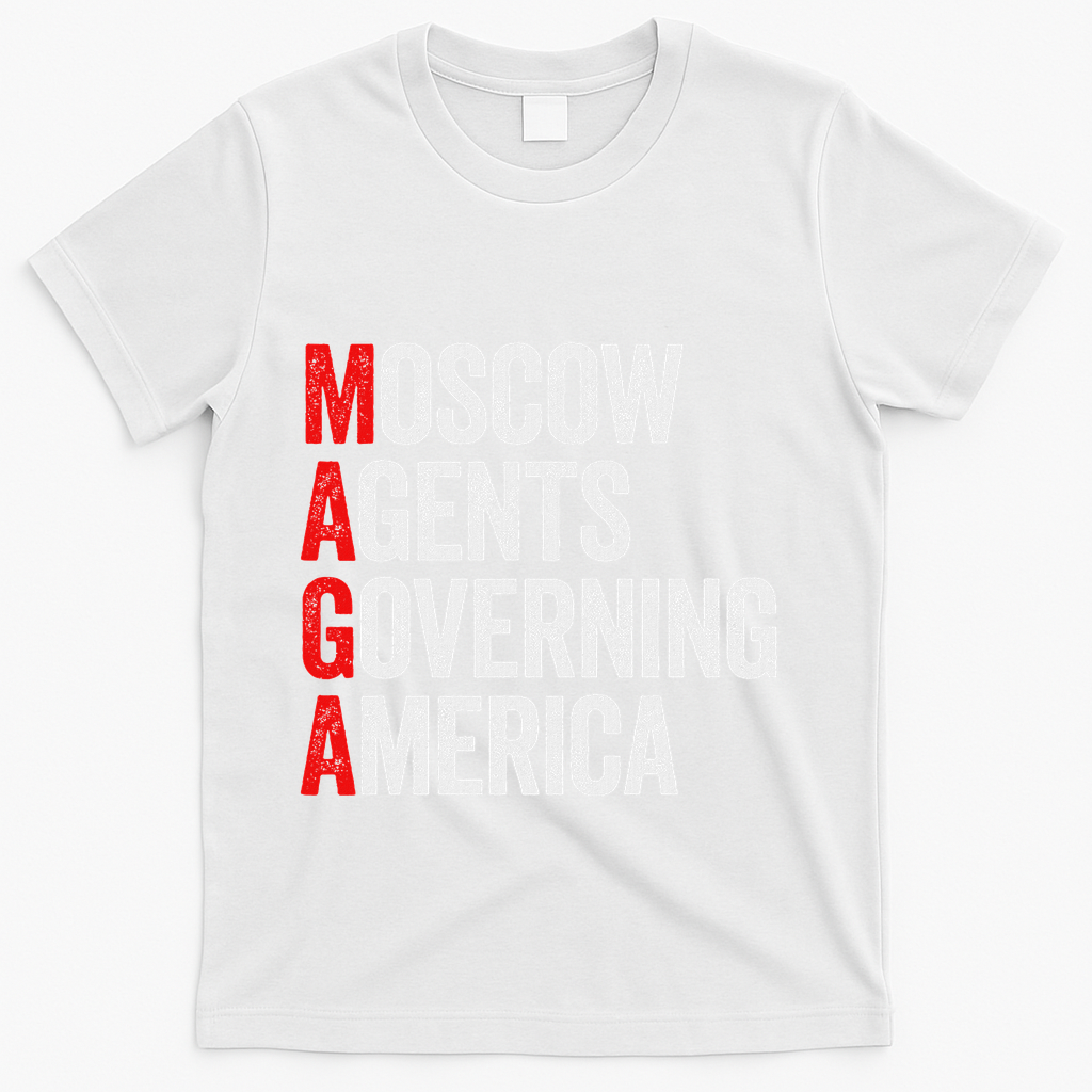 Vintage Moscow Agents Governing America Anti Trump Women T-Shirt - White
